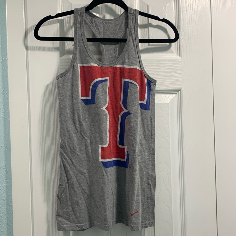 Gray Texas Rangers Baseball Tank